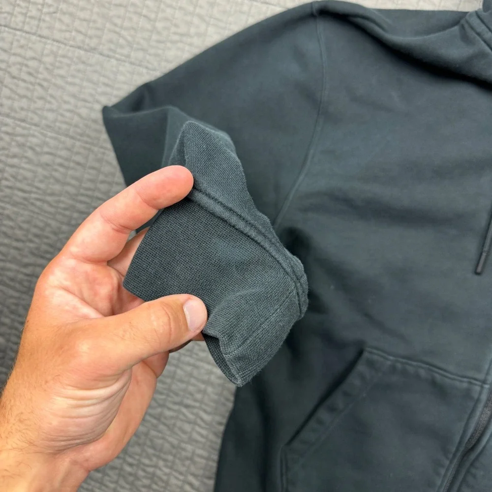Jordan Mens Small Jumpman Full Zip Hoodie Black Fleece Sweatshirt Sportswear